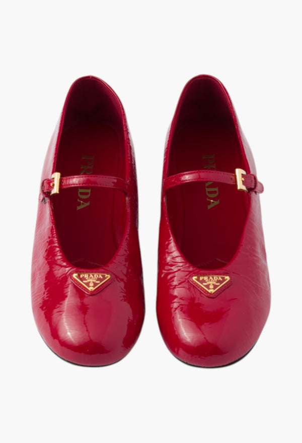 Cherry Red - Naplak Patent Leather Ballerinas