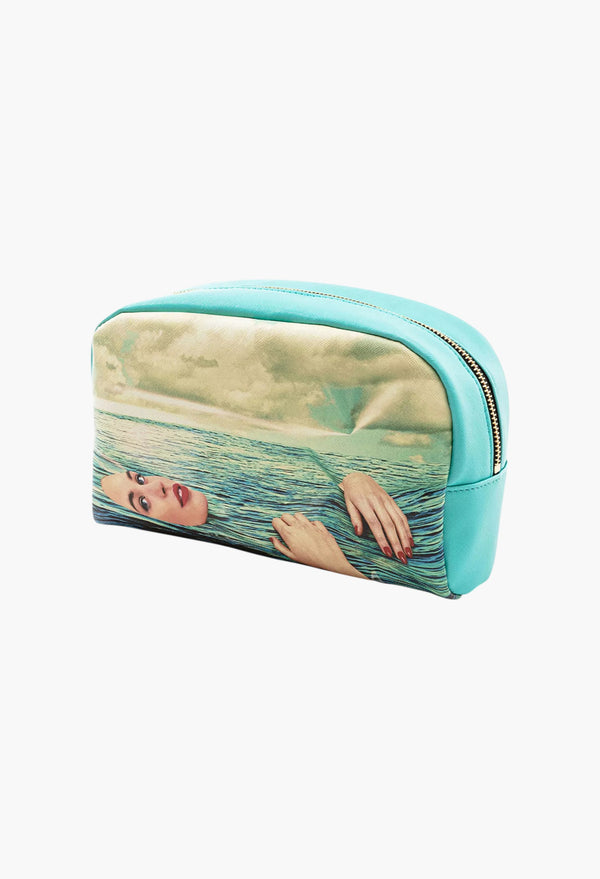 Seletti Wears Toilerpaper Sea Girl Faux-Leather Cosmetics Bag 23cm X 13cm