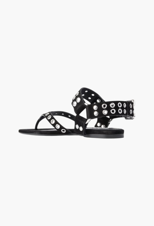 Embellished Suede Sandals