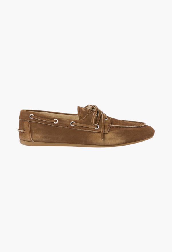 Cinnamon - Faded Unlined Suede Loafers