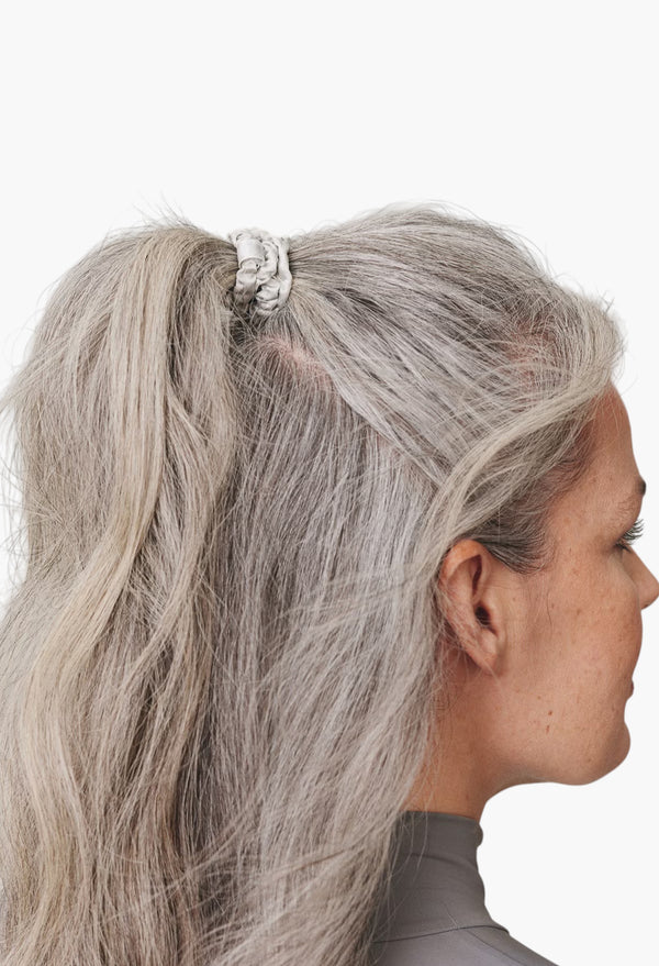 Silver - Slip Pure Silk Skinny Scrunchies