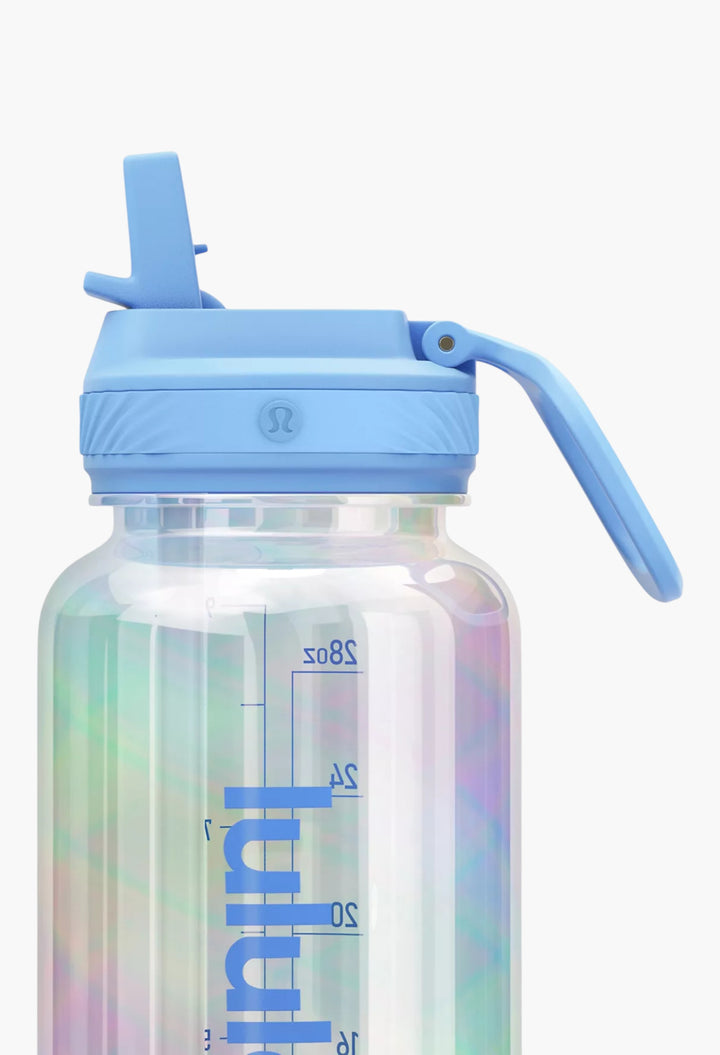 Back To Life Clear Bottle 32oz Straw Lid Iridescent - GLAM MODA