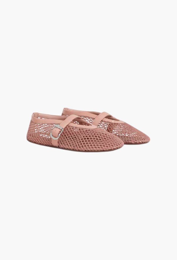 Blush - Ballet Flats In Fishnet
