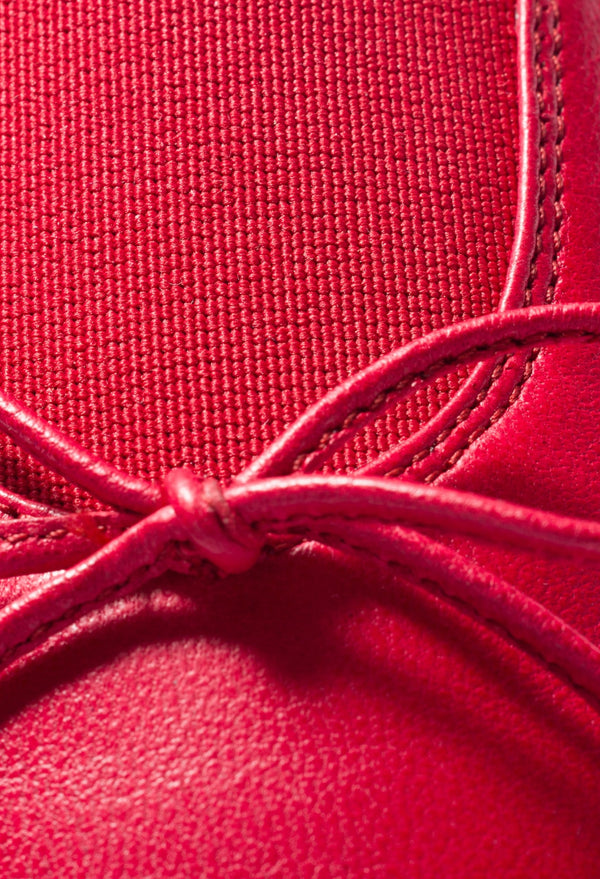 Red - Élan Nappa Leather Ballerinas