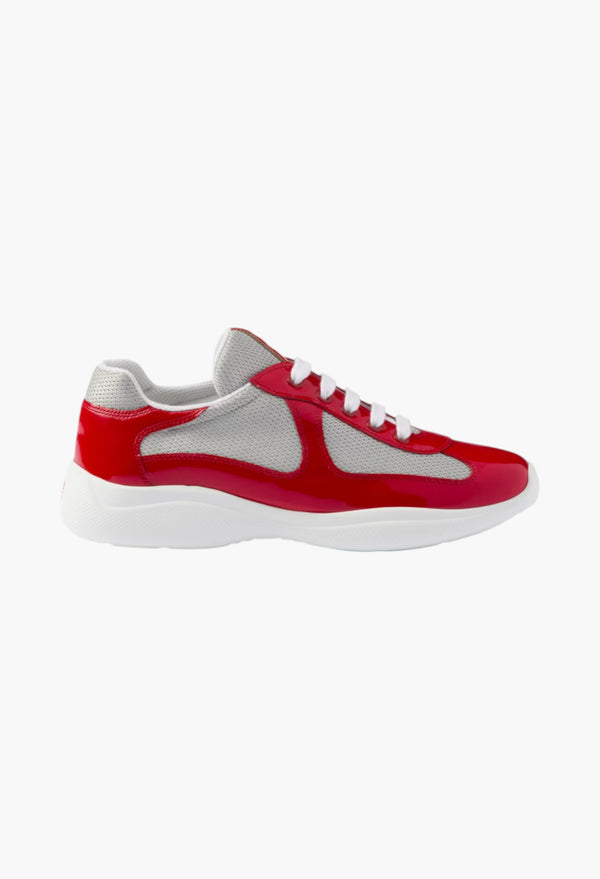 Red - Prada America's Cup Biker Fabric Sneakers