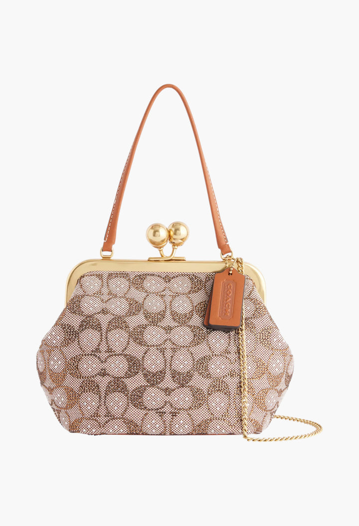 Crystal Small Kisslock Top-Handle Bag - GLAM MODA