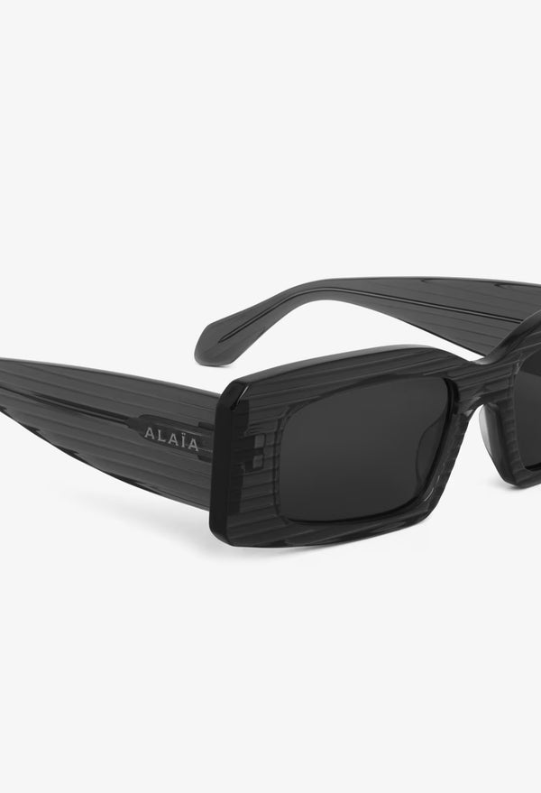 Gray - Rectangular Sunglasses