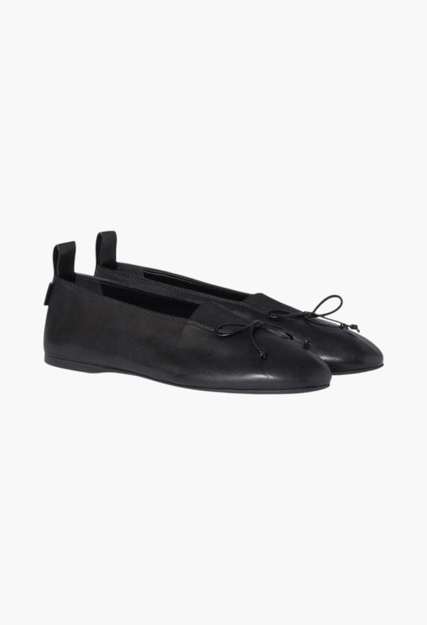 Black - Élan Nappa Leather Ballerinas