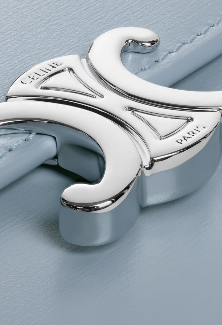 Small Flap Wallet Triomphe In Shiny Calfskin - GLAM MODA