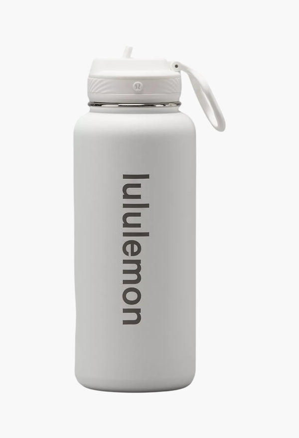White - Back to Life Sport Bottle 32oz Straw Lid