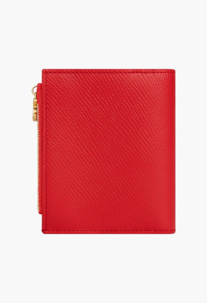 Compact Wallet Triomphe Charms In Grained Calfskin - GLAM MODA