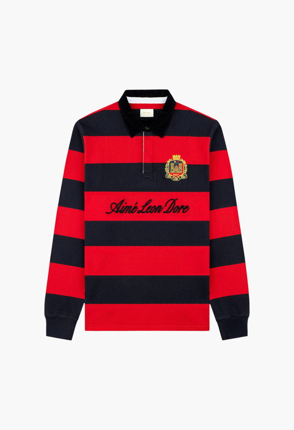Equestrian Red - Striped Heritage Rugby