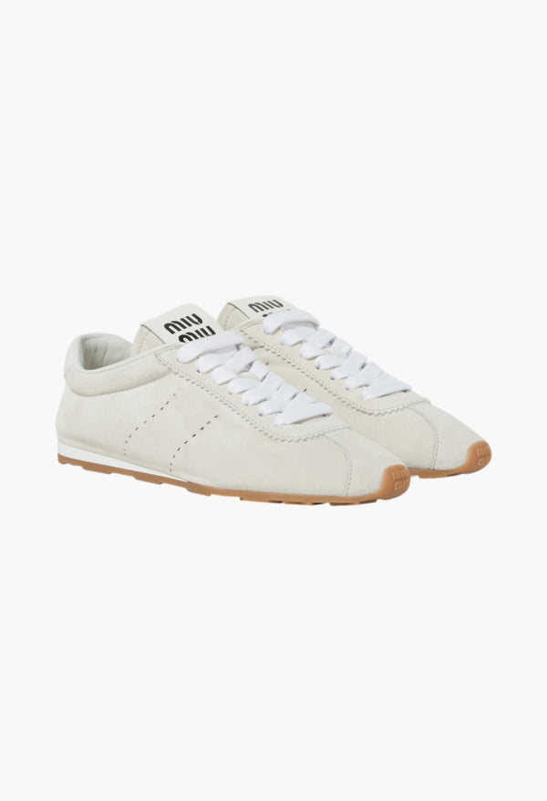 White - Plume Suede Sneakers
