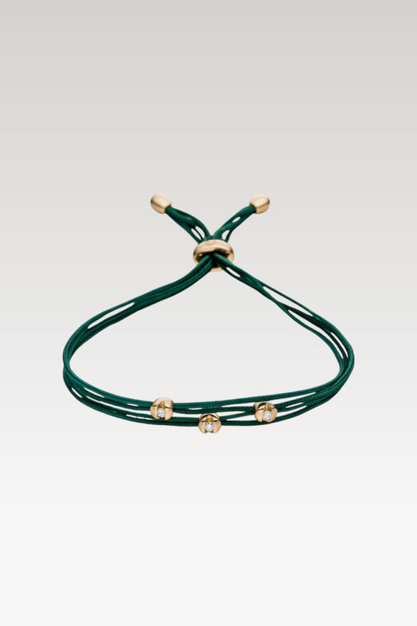 Colortaire Bracelet on Green Emerald Thread