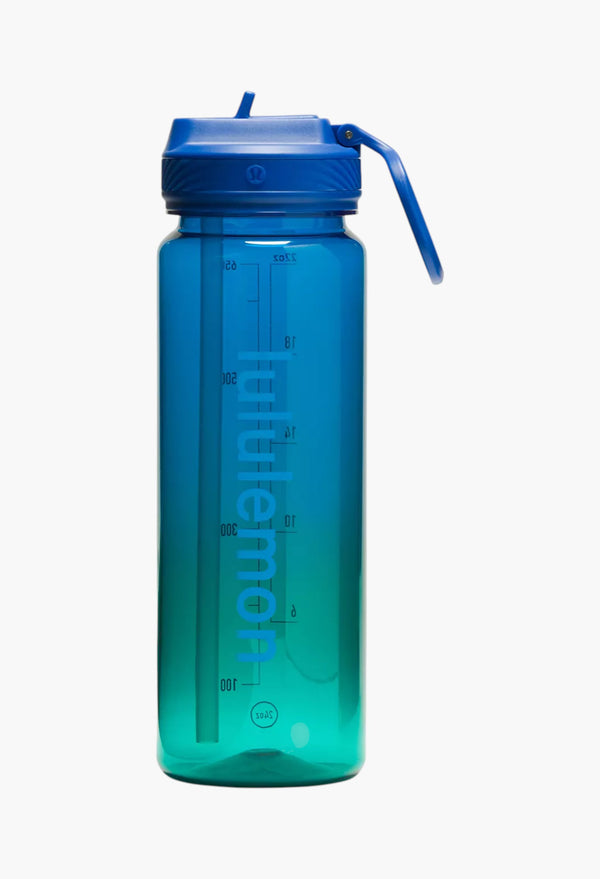 Poolside/Raceway Green - Back to Life Clear Bottle 24oz Straw Lid