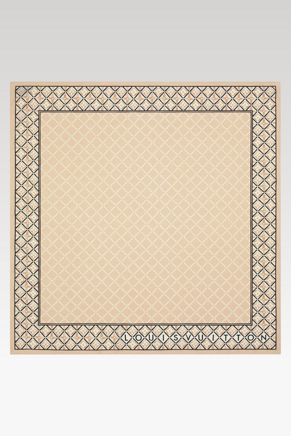 Monogram Flower Tile Shawl