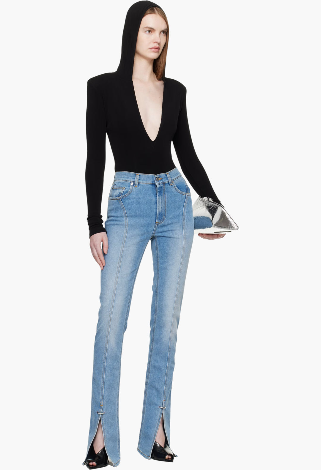 Blue Stretch Denim Jeans - GLAM MODA