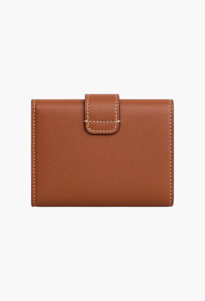 Fine Strap Wallet Nino In Supple Grained Calfskin - GLAM MODA