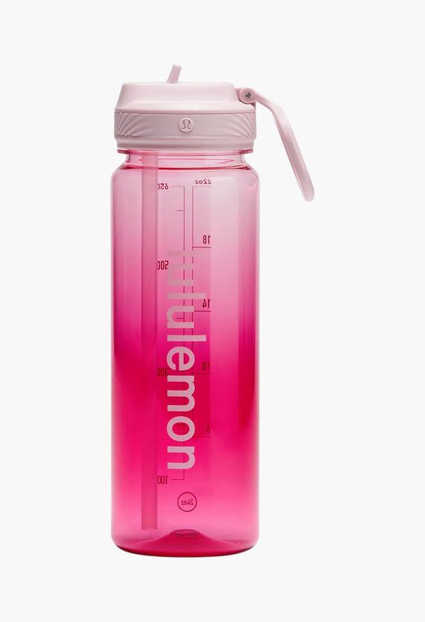 Pink Organza/Passionate/Pink Haze - Back to Life Clear Bottle 24oz Straw Lid