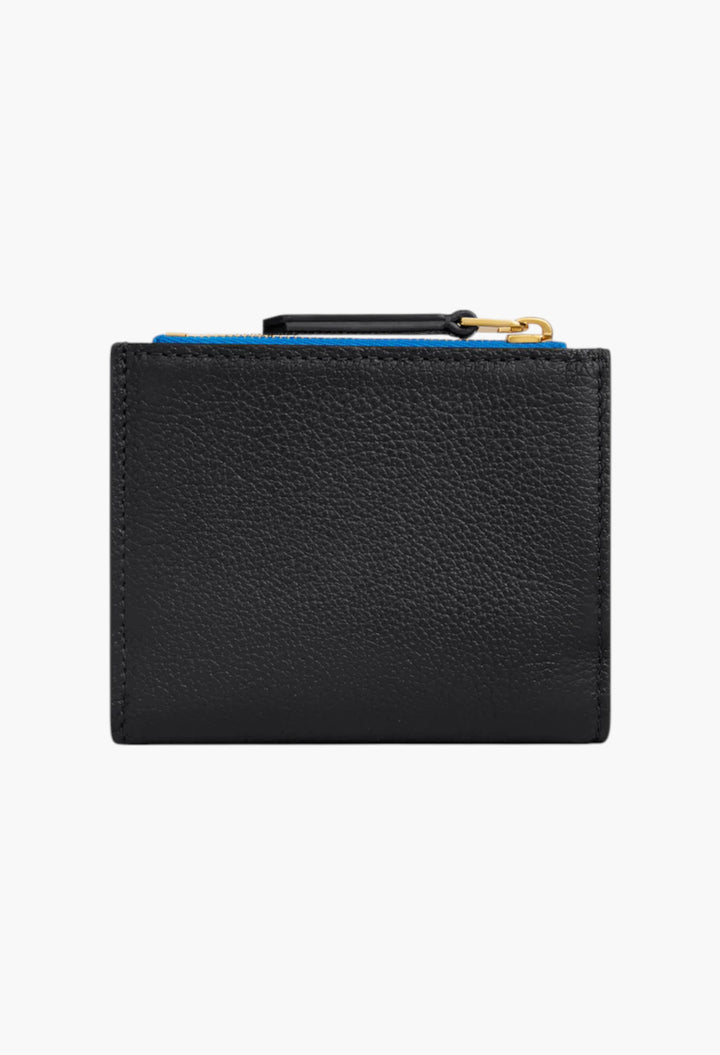 Compact Wallet In Supple Grained Calfskin - GLAM MODA