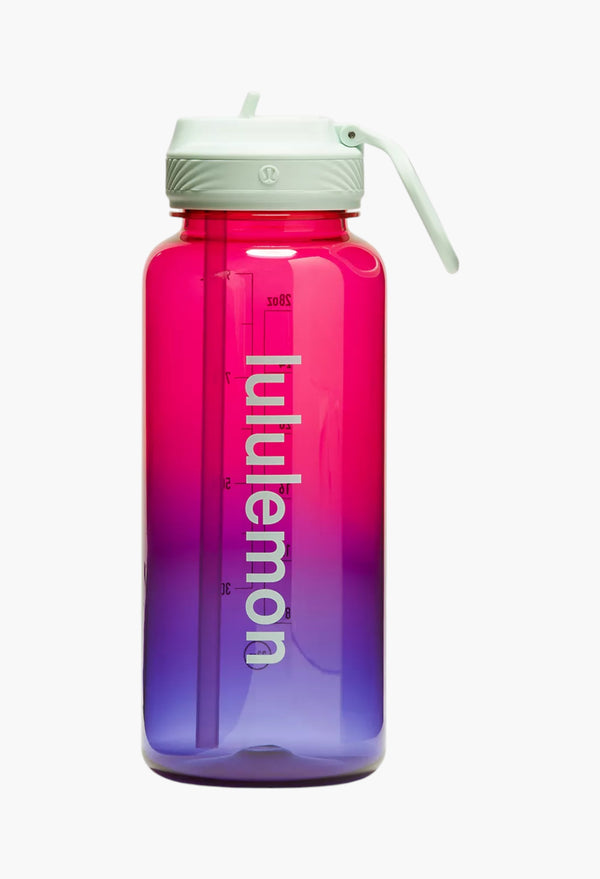 Geranium Pink/Galactic Cobalt/Ocean Air - Back to Life Clear Bottle 32oz Straw Lid