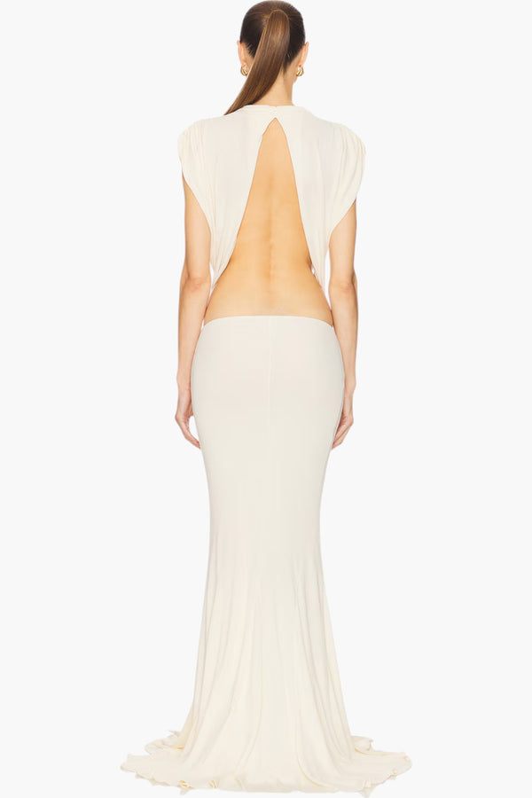 The Constantina Jersey Dress With Bow