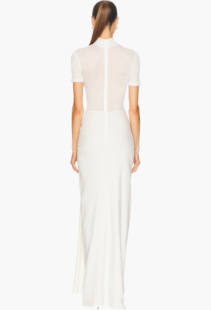 Fusion Ruched Tee Gown - GLAM MODA