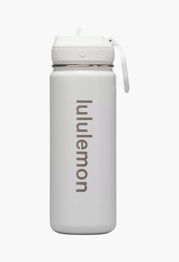 White - Back to Life Sport Bottle 18oz Straw Lid