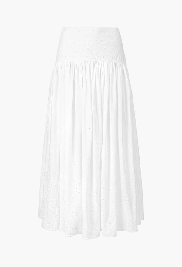 White Eyelet - Procida  Skirt