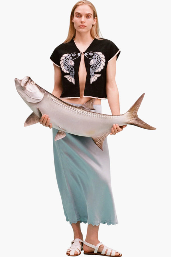 'Fish Smooch' Hand Towel Top