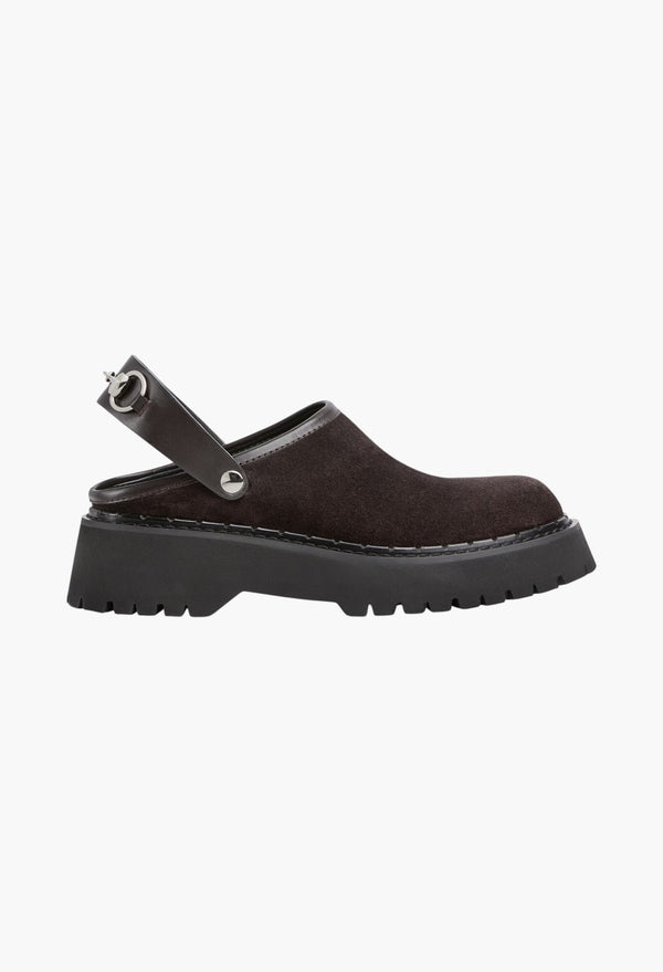 Black Suede - Women's Mule With Horsebit