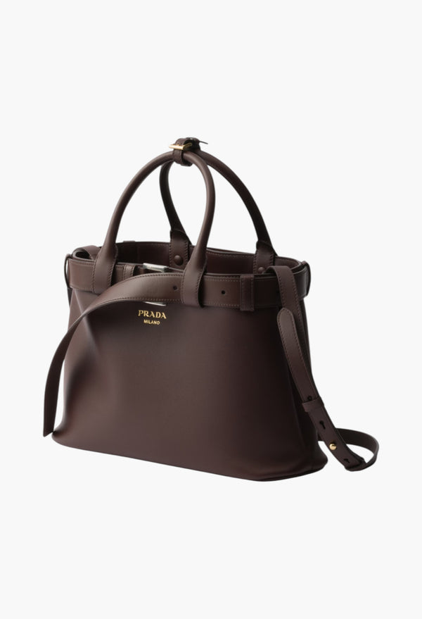 Briarwood - Prada Buckle Small Leather Handbag With Belt