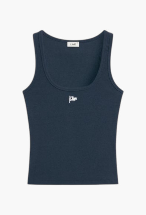 Dark Blue - Cotton And Viscose Top With Embroidery