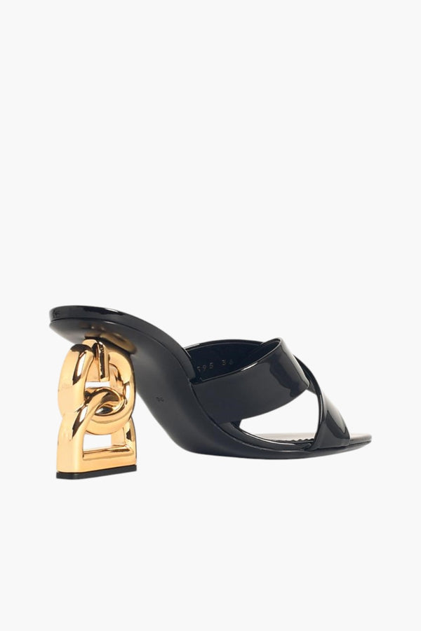 BLACK LEATHER SANDALS