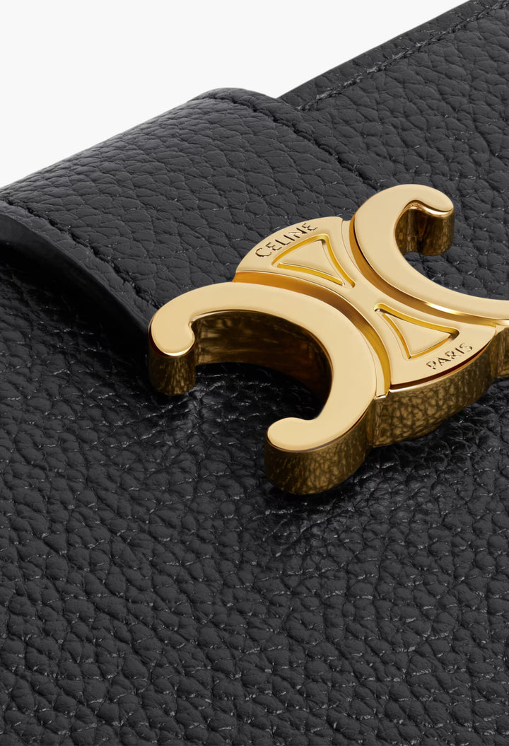 Fine Strap Wallet Nino In Supple Grained Calfskin - GLAM MODA