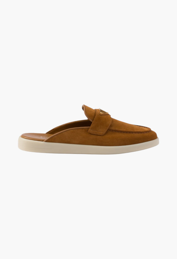 Cognac - Suede Mules
