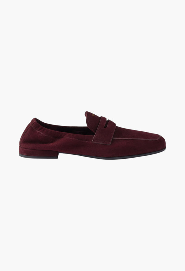 Burgundy - Shuffle Antiqued Suede Loafers