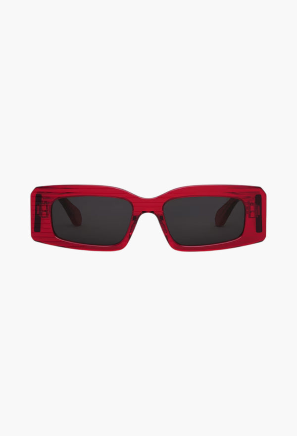 Red - Rectangular Sunglasses
