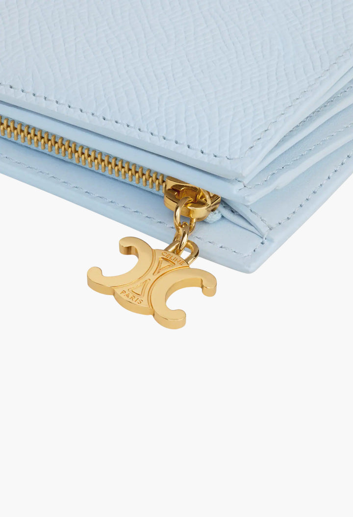 Compact Wallet Triomphe Charms In Grained Calfskin - GLAM MODA