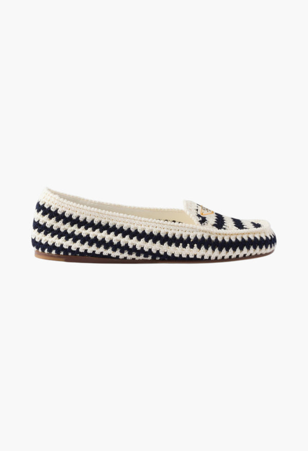 Navy - Crochet Loafers