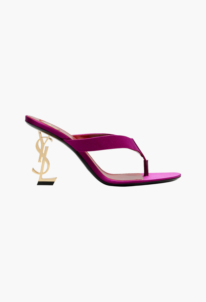 Opyum Crêpe Satin Thong Sandals - GLAM MODA