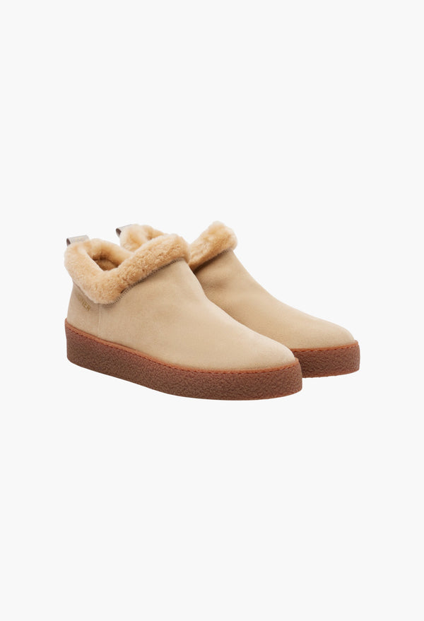 Beige - Lucerne Suede Ankle Boots