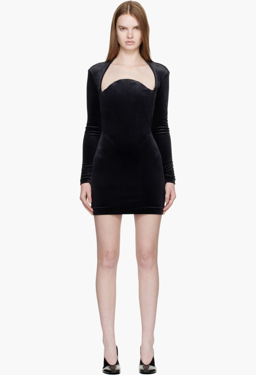 Black Velvet Minidress - GLAM MODA