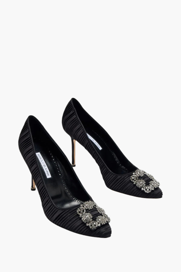 MANOLO BLAHNIK Hangisi Satin Pumps