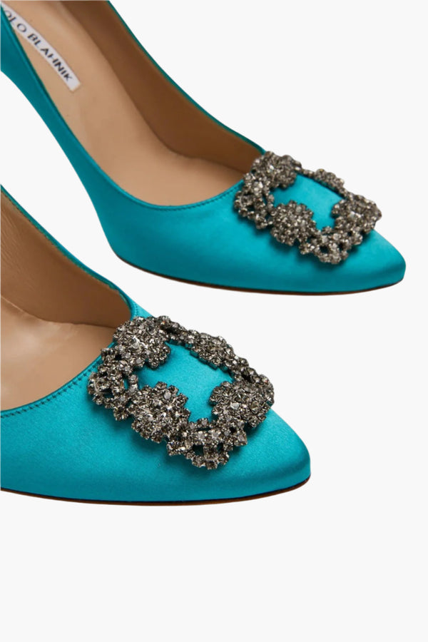 MANOLO BLAHNIK Hangisi Satin Pumps