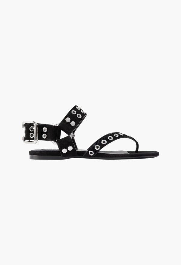 Embellished Suede Sandals