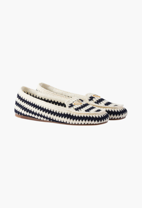 Navy - Crochet Loafers