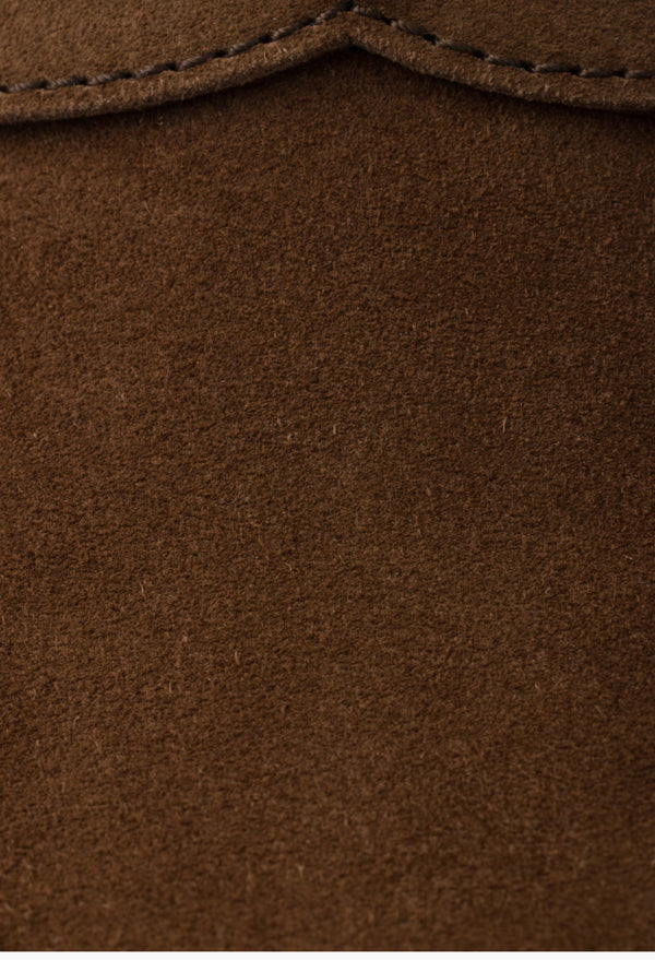 Cocoa Brown - Suede Flatform Mules