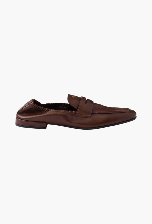 Cognac - Shuffle Antiqued Leather Loafers