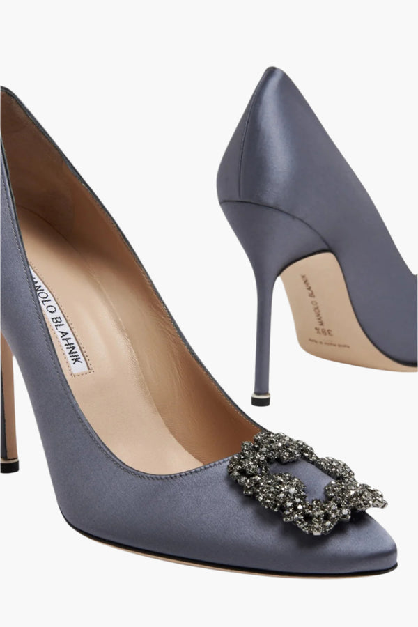MANOLO BLAHNIK Hangisi Satin Pumps